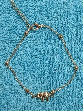 Delicate Gold Elephant Charm Bracelet - Women Jewelry